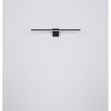 Nástěnné svítidlo kov černý matný, akryl bílý, IP44, DxŠxV:608x80x150mm, včetně LED 10W 230V, 1020lm zdroj, 560lm výstup, 4000K