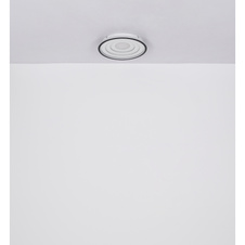 Stropní svítidlo kov bílý matný, kov černý matný, akryl opál, Ø:400mm, V:57mm, LED 24W 230V, 2500lm zdroj, 1200lm výstup, 3000K