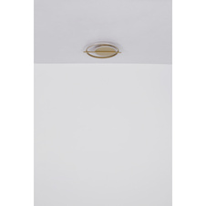 Stropní svítidlo kov zlaté barvy, hliník zlaté barvy, plast bílý, DxŠxV:400x360x50mm, LED 36W 230V, 3650lm zdroj, 2800lm výstup, 3000K