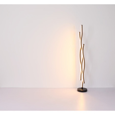 Závěsné svítidlo kov černý matný, plast bílý, hliník černý matný, hliník imitace dřeva, kabel PVC černý, výškově nastavitelné, DxŠxV:1080x180x1200mm, LED 35W 230V, 3570lm zdroj, 1320lm výstup, 3000K