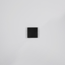 Nástěnné svítidlo kov černý matný, akryl bílý, plast čirý, ŠxV:200x200mm, H:50mm, LED 12W 230V, 1600lm zdroj, 850lm výstup, 3000K