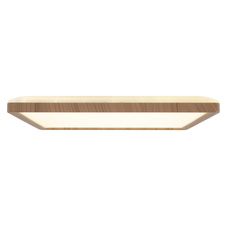 Stropní svítidlo, plast se vzhledem dřeva, plast satinovaný, bílý, několik úrovní přes nástěnný spínač, pam. funkce, IP44, 3 úrovně osvětlení přes nástěnný spínač (100-50-10%), DxŠxV:294x294x25mm, včetně LED18W 230V, 1600lm výstup, 3000K