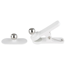 Nabíjecí stolní lampa kov bílý, dotykový stmívač, paměťová funkce, bez adaptéru, bat CR18650 1200mAh 5V, možnost montáže: 1-jako baterka, 2-jako stolní lampa, 3-s klipem, 4-montáž na zeď, DxŠxV:130x120x350mm, LED 4,5W 5V, 120lm výkon, CCT 3000-4000-5