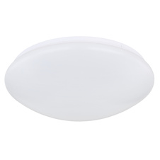 Stropní svítidlo, kov bílý, plast opál, Ø:380mm, V:110mm, včetně LED 18W 230V, 1850lm zdroj, 1300lm výstup, 3000K