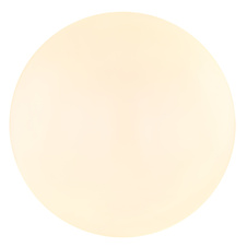 Stropní svítidlo, kov bílý, plast opál, Ø:380mm, V:110mm, včetně LED 18W 230V, 1850lm zdroj, 1300lm výstup, 3000K