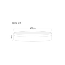 Stropní svítidlo, plast bílý, ø:300mm, V:50mm, včetně LED 18W 230V, zdroj 2000lm, výstup 1080lm, 4000K.