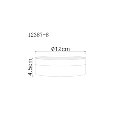 Stropní svítidlo, plast černý, plast bílý, ø:120mm, V:45mm, včetně LED 8W 230V, zdroj 870lm, výstup 570lm, 4000K.