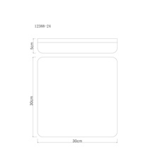 Stropní svítidlo, plast černý, plast bílý, DxŠxV:300x300x50mm, včetně LED 18W 230V, zdroj 2000lm, výstup 1000lm, 4000K.