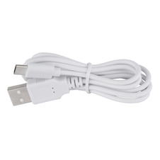 Nabíjecí stolní lampa, plast bílý, kabel PVC bílý, dotykové zapnutí/vypnutí, plynulý dotykový stmívač, USB-A 2.0 - USB-C, součástí balení baterie CR18650 1800mAh, DxŠxV:125x100x410mm, délka kabelu1000mm, LED 1W 230V, 25lm výstup, 3000K
