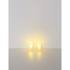 Dekorativní lampa, čirý plast, saténový plast, posuvný vypínač, včetně baterie 3xLR1130, ø: 45mm, V: 95mm, sada 2 kusů, LED 0,25W 4,5V 2900K