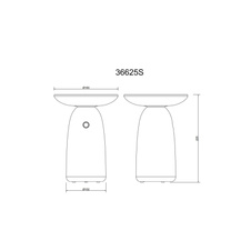 Solární svítidlo, hliník černý mat, plast černý mat/bílý, dotykový stmívač, paměť, bez adaptéru, baterie. CR18650 1800mAh 3,7V, IP54, nabíjení: USB-C 5h / solární 8h, ø:16cm, V:22,5cm, LED 10W, 230V, zdroj 100-1000 lm, výkon 50-500 lm, 3000K