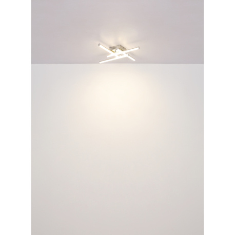Stropní svítidlo, kov černý matný, plast bílý a černý, šestihranné profily, DxŠxV: 1100x60x66mm, včetně LED 24W 230V, zdroj 2530lm, výkon 1800lm, 3000K