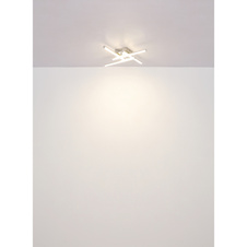 Stropní svítidlo, černý matný plast, bílý plast, šestihranný profil, DxŠxV: 342x70x56mm, včetně LED 6W 230V, zdroj 780lm, výkon 540lm, 3000K