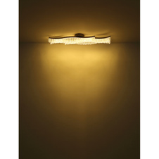 Stropní svítidlo, matný zlatý kov, čiré akrylové křišťály, DxŠxV: 1080x180x130mm, včetně LED 35W 230V, zdroj 4480lm, výkon 1560lm, 3200K
