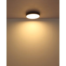 Stropní svítidlo, hliník stříbrný, MDF šedá tmavá, plast bílý, ø: 450mm, V: 85mm, včetně LED 24W 230V, zdroj 2500lm, výkon 1200lm, 3000K