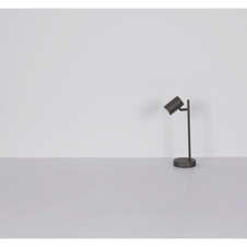 Stojací lampa, kov černý mat, hliník černý mat, kabel PVC černý, nožní vypínač na kabelu, DxŠxV: 270x220x1580mm, délka kabelu 1800mm, bez žárovek 2xGU10, max. LED 5W 230V