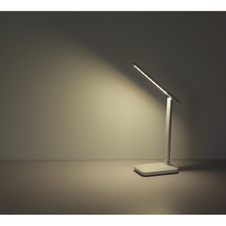 Stolní lampa, bílý plast, dotykové zapnutí/vypnutí, dotykový stmívač a plynulé stmívání, nastavení barev, bez adaptéru, včetně kabelu USB, USB-A 2.0 - USB-C, nabíjí se a svítí cca 4h, DxŠxV: 420x287,5x556mm, LED 3W 230V 150lm CCT2800-6500K
