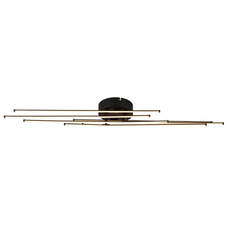 Stropní svítidlo, kov černý mat, hliník černý mat, plast bílý, nastavitelné, ø: 800mm, V: 77mm, včetně LED 40W 230V, zdroj 4345lm, výkon 2870lm, 3000K
