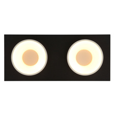 Stropní svítidlo, černý matný kov, antracitový plast, matný plast v barvě šampaň, bílý plast, DxŠxVxH: 460x200x113mm, včetně LED 24W 230V, zdroj 2900lm, výkon 1000lm, 3000K