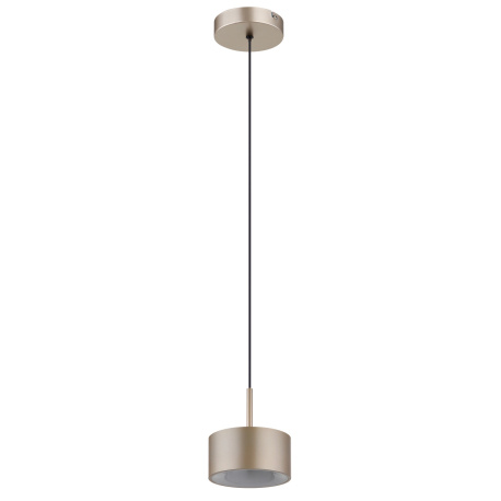 Závěsné svítidlo,matný plast v barvě šampaň, bílý plast, PVC transparentní kabel, výškově nastavitelné, ø: 150mm, V: 1500mm, včetně LED 12W 230V, zdroj 1200lm, výkon 900lm, 3000K