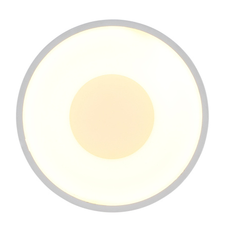 Stropní svítidlo, bílý matný plast, bílý plast, ø: 150mm, H: 75mm, včetně LED 12W 230V, zdroj 2000lm, výkon 900lm, 3000K