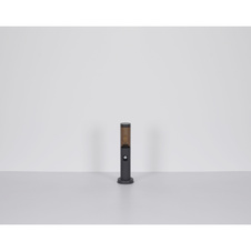 Venkovní svítidlo nerez antracit, plast kouřová barva, IP44, ø: 127mm, V: 800mm, bez žárovky 1x E27 23W 230V