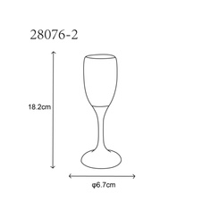 Dekorativní lampa, plastová oranžová, plastová čirá, rozsvítí se, jakmile se do sklenice nalije tekutina, včetně baterie 2x CR2032 210mAh, ø: 69mm, V: 181mm, sada 2 kusů, LED 0,06W 3V 3000K