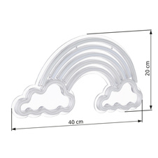 Dekorativní svítidlo, plast transparentní, plast bílý, bílý PVC kabel, kolébkový vypínač na kabelu, USB kabel součástí dodávky, další vlastnosti: USB 5V, DxŠxV: 400x200x16mm, délka kabelu 1800mm, včetně LED 3W 5V.