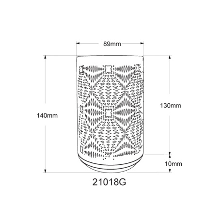 Stolní lampa, bílý plast, šedý kov, dekorativní děrování, dotykový a krokový spínač, RGB měnič barev a fixace, bez adaptéru, USB-C - USB-C, 2h nabíjení, 6h svícení, ø: 80mm, V: 140mm, délka kabelu 800mm, LED 1W 230V, výkon 15lm, barva+6000K