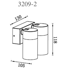 Venkovní svítidlo, hliník antracit, černý plast, čiré sklo, otočné/výklopné, IP44, ŠxV: 150x118mm, V: 105mm, bez žárovek 2xGU10, max. 35W 230V