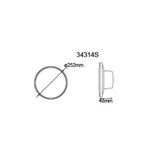 Venkovní svítidlo, plast černý matný, bílý, posuvný a krokový vypínač, fixace barvy, IP44, vypínač CCT v krytu, ø: 252 mm, V: 48 mm, včetně LED 15W 230V, zdroj 1600lm, výkon 1200lm, CCT 3000/4000/6000K