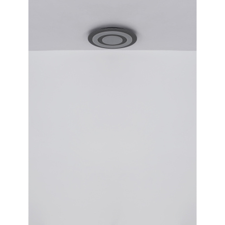 Stropní svítidlo, černý matný kov, tmavě hnědá kartáčovaná MDF, kartáčovaný kov v barvě šampaň, bílý akryl, DxŠxVxH: 320x320x55mm, včetně LED 24W 230V, 2200lm zdroj, 680lm výkon, 3000K