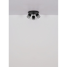 Stropní svítidlo, kov černý mat, plast bílý, DxŠxV: 800x82x185mm, včetně žárovek 4xGX53 LED 7W 230V, zdroj 600lm, výkon 364lm, 3000K, včetně LED žárovky 10161.
