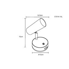 Nástěnné svítidlo, koc černý mat, plast bílý, černý PVC kabel, dotykové zapínání/vypínání a stmívání, bez adaptéru, USB-A 2.0 - USB-C, nabíjí 4h, svítí 6h, svítí při nabíjení, magnet, ŠxV:100x125mm, V: 150mm, kabel 1000mm, LED 0,4W 230V 29lm 3100K