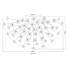 Stropní svítidlo, kov zlatý, K9 čiré křišťály, ø: 600 mm, V: 325 mm, včetně žárovek 6xG9 LED, max. 3,5 W 230 V, zdroj 350 lm, výkon 350 lm, 3000K, včetně LED žárovek 10676