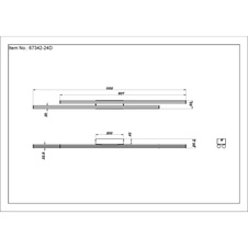 Stropní svítidlo, kov černý matný, plast bílý a černý, šestihranné profily, DxŠxV: 1100x60x66mm, včetně LED 24W 230V, zdroj 2530lm, výkon 1800lm, 3000K