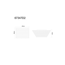 Stropní svítidlo, kov černý mat, MDF vzhled tmavého dřeva, plast bílý, DxŠxV: 450x450x50mm, včetně LED 30W 230V, zdroj 3100lm, výkon 1500lm, 3000K