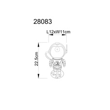 Stolní lampa, plast stříbrný, šedý, modrý, čirý, černý, červený, PVC kabel černý, tlačítkový a krokový vypínač, RGB změna barvy a fixace, bez adaptéru, včetně USB kabelu, DxŠxV:120x110x225mm, délka kabelu 1200mm, včetně RGB LED 4,5W 5V