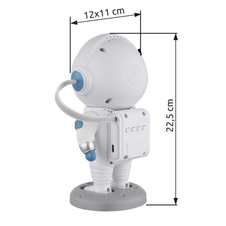 Stolní lampa, plast stříbrný, šedý, modrý, čirý, černý, červený, PVC kabel černý, tlačítkový a krokový vypínač, RGB změna barvy a fixace, bez adaptéru, včetně USB kabelu, DxŠxV:120x110x225mm, délka kabelu 1200mm, včetně RGB LED 4,5W 5V