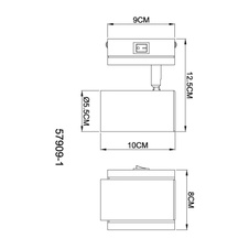 Nástěnné svítidlo, černý matný kov, tmavě hnědé dřevo, kolébkový vypínač na výrobku, otočné, ŠxV: 80x100mm, V: 125mm, bez žárovky 1xGU10, max. 25W 230V