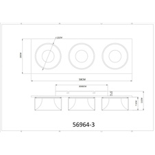 Stropní svítidlo, kov černý matný, plast antracit, matný plast v barvě šampaň, plast bílý, DxŠxV: 580x200x110mm, včetně LED 24W 230V, zdroj 3000lm, výkon 1000lm, 3000K