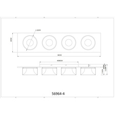 Stropní svítidlo, kov černý matný, plast antracit, matný plast v barvě šampaň, plast bílý, DxŠxV: 860x200x110mm, včetně LED 40W 230V, zdroj 5100lm, výkon 1900lm, 3000K