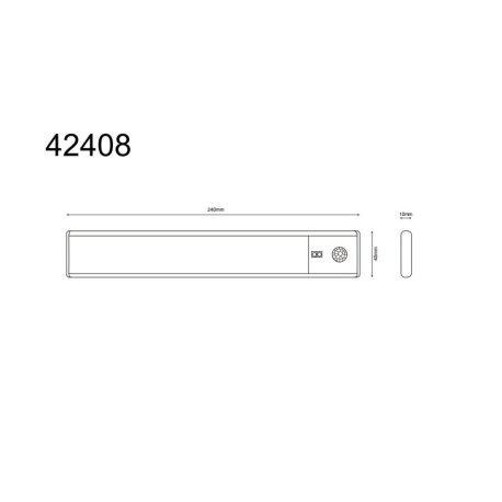 Světlo pod skříňku, hliník stříbrný, plast bílý, bez adaptéru, USB-A - USB-C, senzor, magnet, stmívání pohybem ruky, doba nabíjení cca 2 hod. DxŠxV: 240x40x10mm, kabel 500mm, LED 1,4W 230V 100lm 4000K
