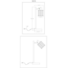 Stolní lampa, kov, vzhled dřeva, krystaly K5 kouřové barvy, černý PVC kabel, kolébkový vypínač na kabelu, DxŠxV: 150x130x400mm, délka kabelu 1600mm, bez žárovky 1xE14, max. 40W 230V