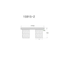 Stropní svítidlo, MDF, vzhled tmavého dřeva, kouřové barevné sklo, čirý gradient, DxŠxV: 410x160x180mm, bez žárovek 2x E27,max. 40W 230V