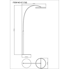 Stojací lampa, kov černý mat, hliník šedý tmavý, plast bílý, plastové krystaly čiré, dotykové zapínání/vypínání, dotykový stmívač, paměť, včetně adaptéru, DxŠxV: 925x395x1904mm, LED 24W 230V, zdroj 2400lm, výstup 1120lm, CCT 3000/4000/6000K