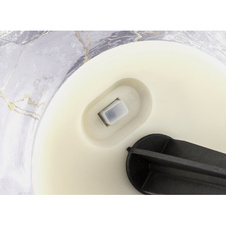 Solární svítidlo, plast černý, sklo čiré popraskané, kulička se zemním hrotem, IP44, vypínač, vč. baterie 1xAAA 300mAh 1,2V, Ø150mm, V:290mm, vč. 15xLED 0,06W 3,2V, 2700K