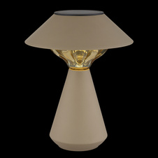 Solární svítidlo, kovový pískový mat, plastový jantar, vypínač, baterie AA 600mAh 1,2V, IP44, ø:18cm, V:23cm, včetně 10xLED 0,06W 1,2V 3000K