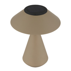 Solární svítidlo, kovový pískový mat, plastový jantar, vypínač, baterie AA 600mAh 1,2V, IP44, ø:18cm, V:23cm, včetně 10xLED 0,06W 1,2V 3000K