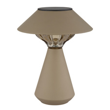 Solární svítidlo, kovový pískový mat, plastový jantar, vypínač, baterie AA 600mAh 1,2V, IP44, ø:18cm, V:23cm, včetně 10xLED 0,06W 1,2V 3000K